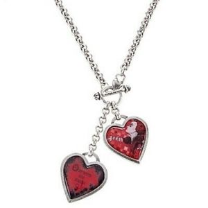 Karyn Cantor Red Queen of Hearts Chain Necklace